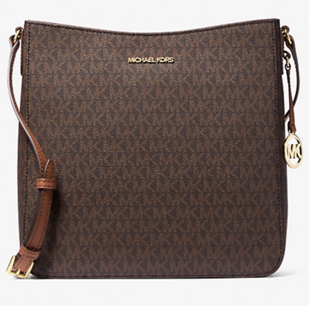 Michael Kors Dark Brown Crossbody with Gold Details